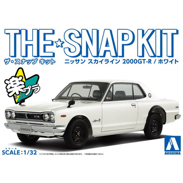 Aoshima A005882 1/32 Nissan Syline 2000 GT-R White Snap Kit